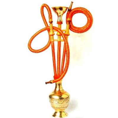 Indian Brass Single & 2 user Peshwan Hookah