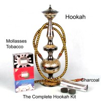 16 inches Brass Metal Hookah Pipe